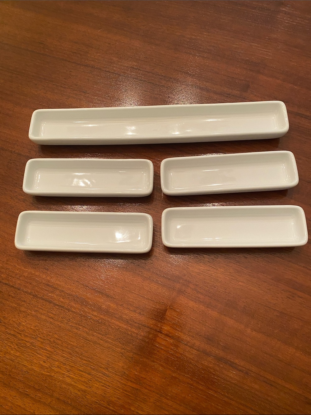 The Pampered Chef Simple Additions White Rectangular Serving Trays